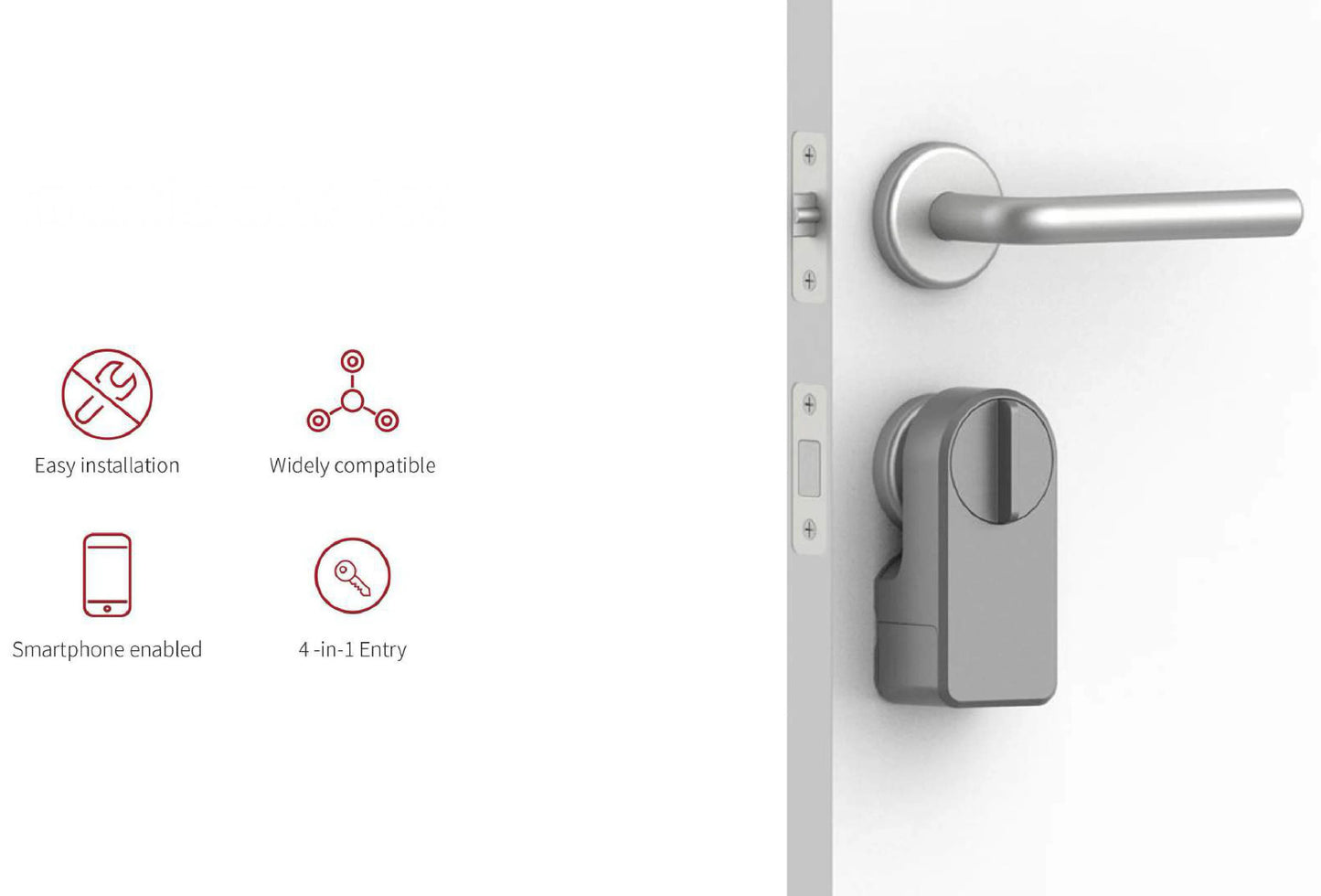 RAYKUBE A1 Pro Tuya BEL Smart Door Lock Set with Fobs/ Keypad/ Smart Key Tuya Remote Unlock Work with Alexa Google Assistant