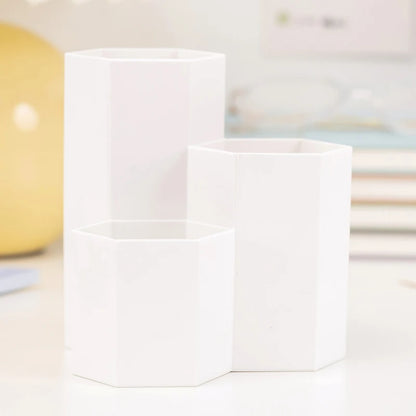 Polish Nail Brush Box 3 Lattices Organizer Storage Tools Desk Case Jewelry Cosmetics Office Table Rack Holder Make up Pen
