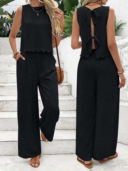 2025 Summer New Women's Fashion Sleeveless Tank Top Casual Pants Set