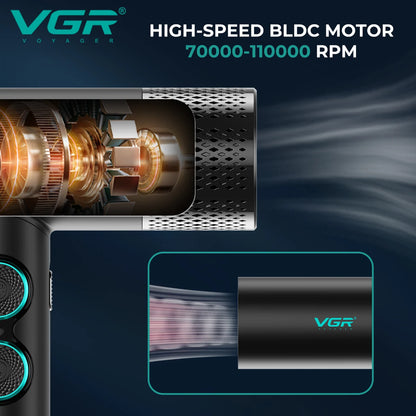 VGR Hair Dryers Professional Air Blower Negative Ion Hair Dryer 110000 RPM Hair Dryer Machine BLDC Motor Barber Salon V-401