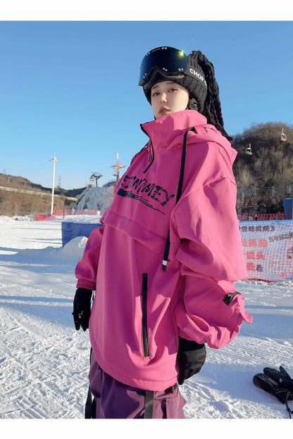 Men and Women's Oversized Ski Pants Waterproof Breathable Thermal Fleece Lining Snowboard Winter Overalls  Pants