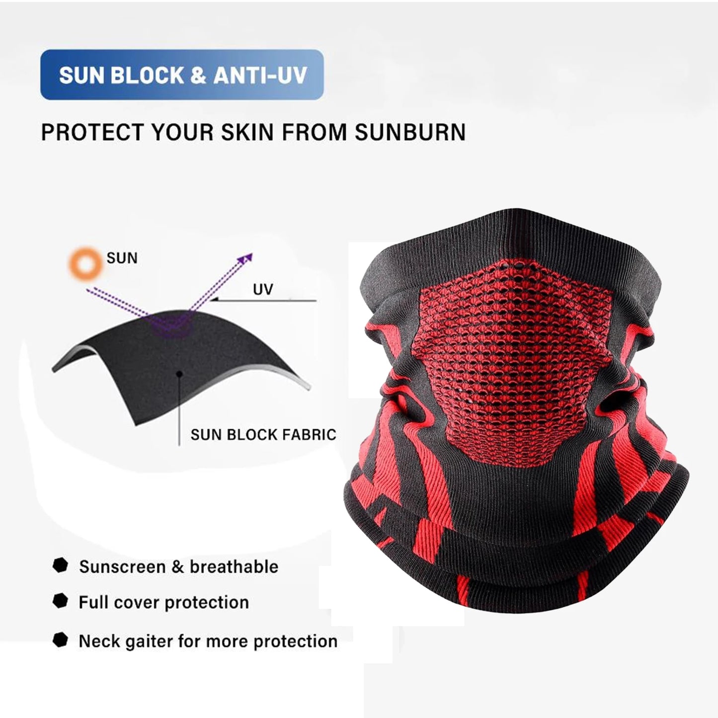 Winter Neck Warmer Gaiter/Balaclava,Windproof Face Mask for Ski, Snowboard,Motorcycle Cycling for Men's and Women's All Weather