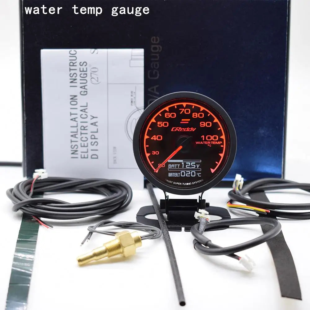7 Color Car GReddi LCD Digital Display Turbo Boost Water Temp Oil Temp Oil Press Racing Meter Fuel Pressure Air Fuel Ratio Gauge
