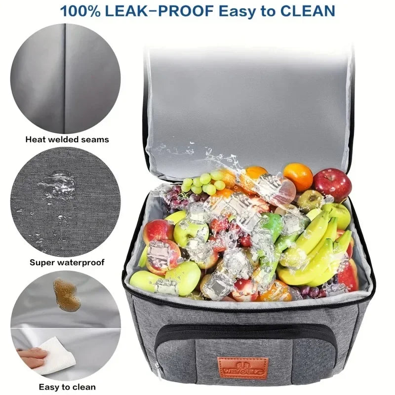 Thickened Freezer Bag High-Quality Insulated Lunch Bag Tactical Ice Bag Portable For Traveling Hiking Beach Trips