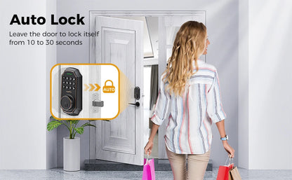 Arpha Smart Lock D180 100 Entry Codes 16 Anti Peeping Password Electronic Keypad Deadbolt Electronic Door Lock Low Battery Alarm