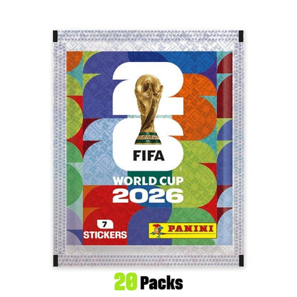 Panini FIFA 2026 World Cup Collectible Sticker Full Box 50 Packs Soccer Trading Stickers, Football Fan Collection Souvenir Gift