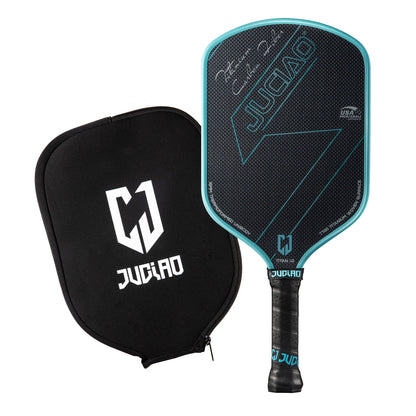 JUCIAO T-Titanium Pickleball Paddle Carbon Fiber Pickleballs For Spin And Control Foam  Injected Edges Thermoformed Pickleball