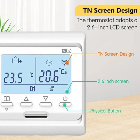 WiFi Smart Tuya Thermostat for Electric Floor Heating Water/Gas Boiler Temperature Remote Controller with Google Home & Alexa