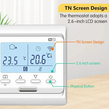 WiFi Smart Tuya Thermostat for Electric Floor Heating Water/Gas Boiler Temperature Remote Controller with Google Home & Alexa