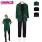 Halloween Frankenstein Cosplay Monster Costume Dr. Frank Mens Roleplay Outfit Mask Mad Scientist Green Suit Movie Party Scary