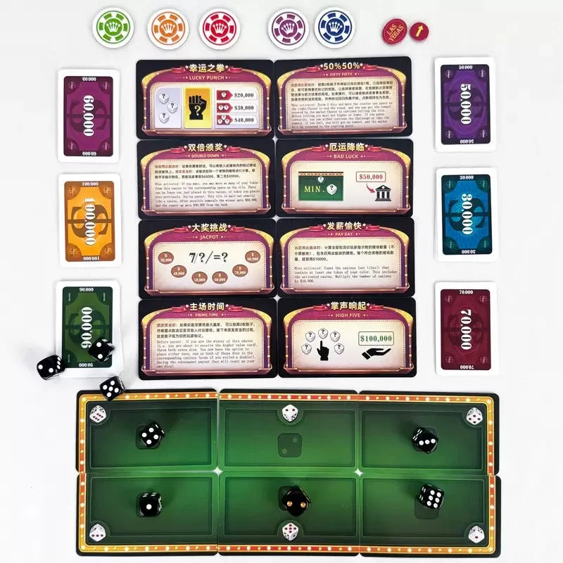 LAS VEGAS Board game cards Multiplayer casual gathering game Chinese English version