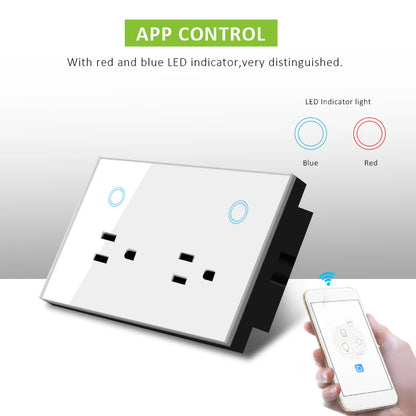 Melery WIFI Smart Wall Socket US Electrical Plug Outlet Power Monitoring Touch Switch Wireless Remote,Alexa Google Home Kitchen