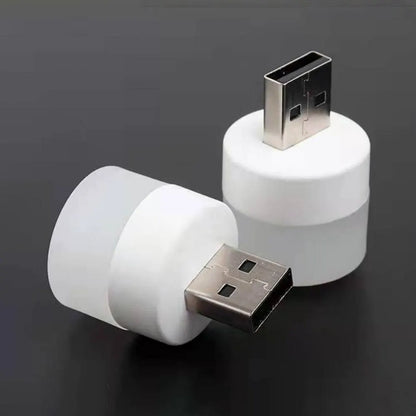 USB Night Light Mini LED Night Light USB Plug Lamp Power Bank Charging USB Book Lights Small Round Reading
