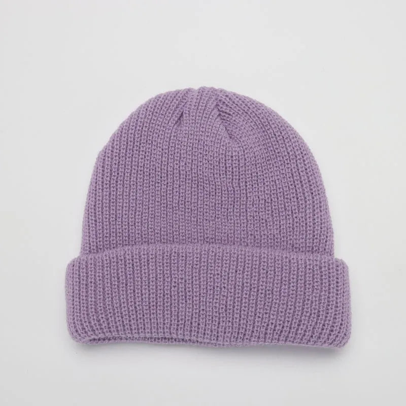 Winter Warm Beanies Casual Short Thread Hip Hop Hat Adult Men Female Knitted Skull Cap Elastic Unisex