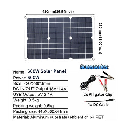 Off-Grid Power Bundle: 6000W Bendable Solar System with MPPT Controller & Hybrid Inverter for Cabins/Vans