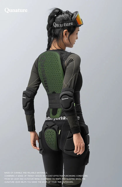 Qunature Winter Ski Vest CE1 Level Anti-Collision Waist Protector Sports Vests Protection Adults Vest Anti-Fall Vest Jackets