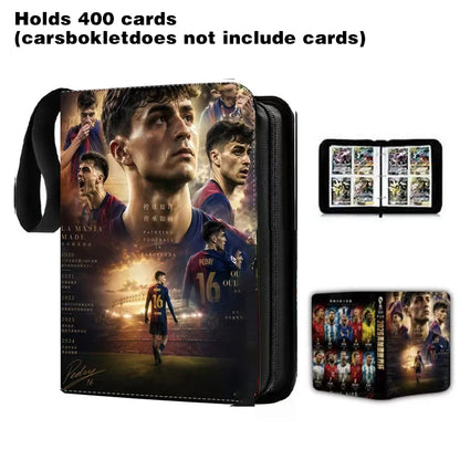 2026 World Cup Football Star Ronaldo Messi Mbappé 400/900pcs Album Book Folder Card Slots Collections Zipper Card Binder Holder