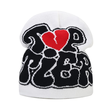 Bocca Beanie Y2K Knitting Hat For Men Women Warm Winter Autumn Letter Cartoon Streetwear Knitting Cap Hip Hop Gorras New Fashion