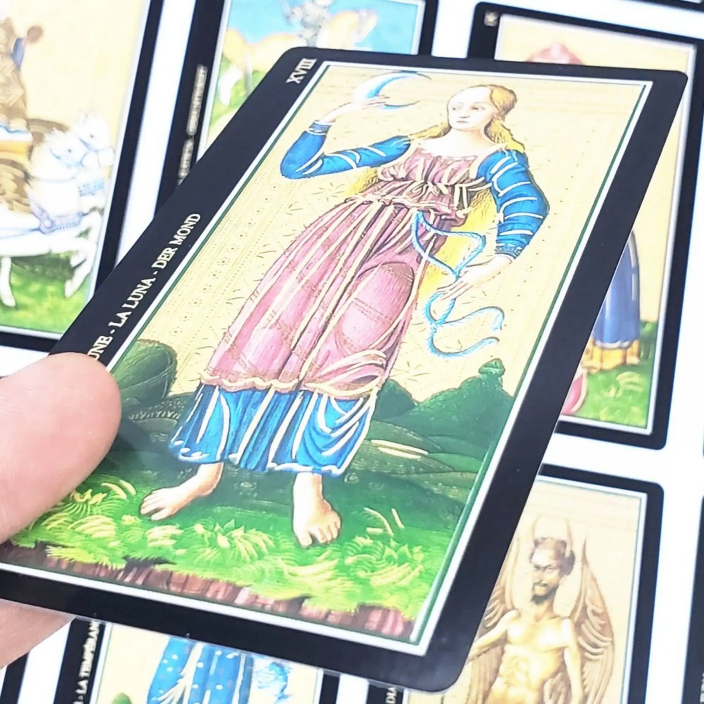 Hot Selling 12x7cm Visconti Tarot A 80 Deck Oracle Leisure Entertainment Card Family Gathering Divination Board Playing Game