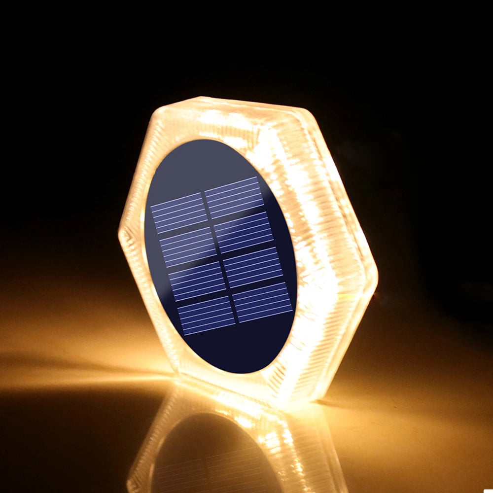 Blue Solar powered Outdoor LED Garden Lights Auto On/Off Waterproof IP68 Step Railing Stairs Yard Patio Pathway Driveway Light