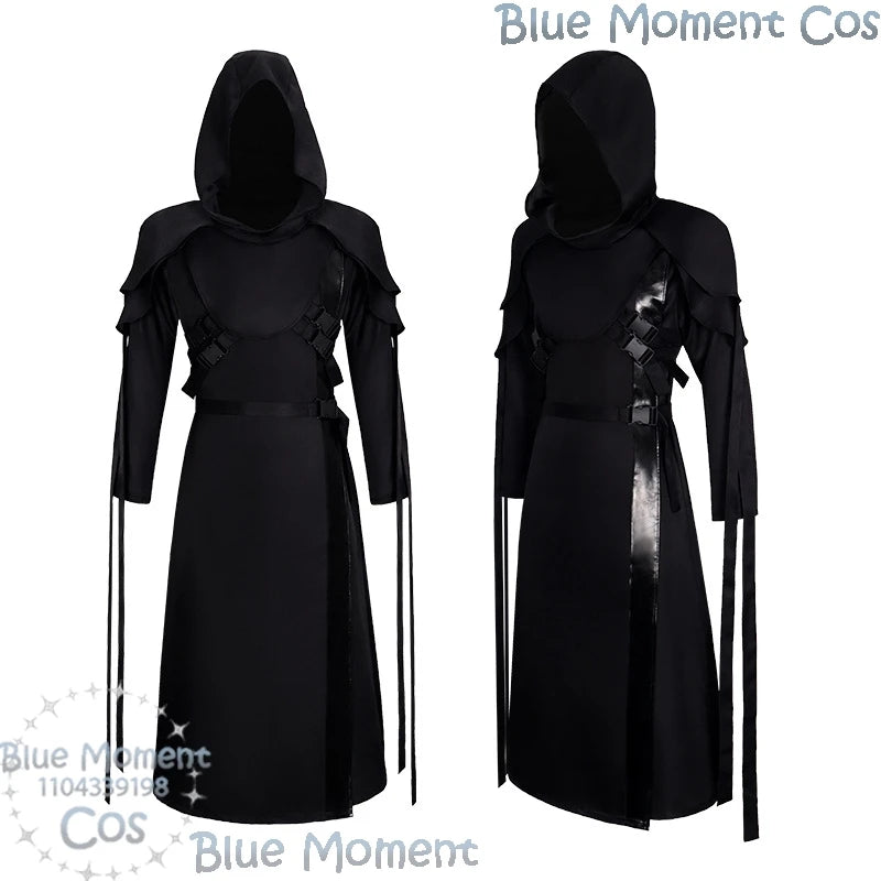 The Ghost Face Game Dead by Daylight Cosplay Disfraz mujer Black Costume Gothic Man Suit Full Set Halloween Carnival Customized