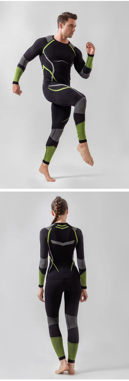 Goexplore Winter Ski Thermal Underwear Sets Men Women Sweat wicking Breathable Quick Dry Tracksuit Ski Thermo Long suit