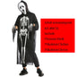 Halloween Scary Skeleton Ghost Cosplay Costume Masks Gloves Costume Suit Masquerade Carnival Horror Clothes for Adults Kids