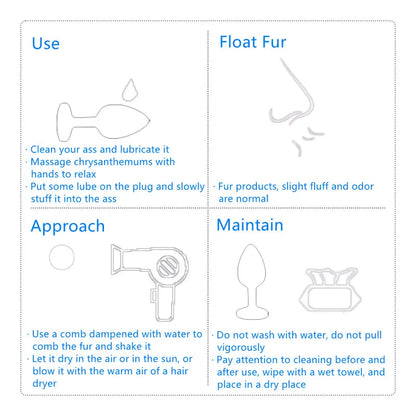 Exotic Anue Plug Toys with Separable Fox Tail Metal Butt Plug for Couple Women Anal Games Rabbit Cosplay Special Accessories