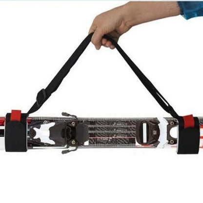 Nylon Skiing Pole Shoulder Hand Carrier Lash Handle Straps Adjustable Buck Hook Loop Protecting Black Nylon Ski Handle Strap Bag