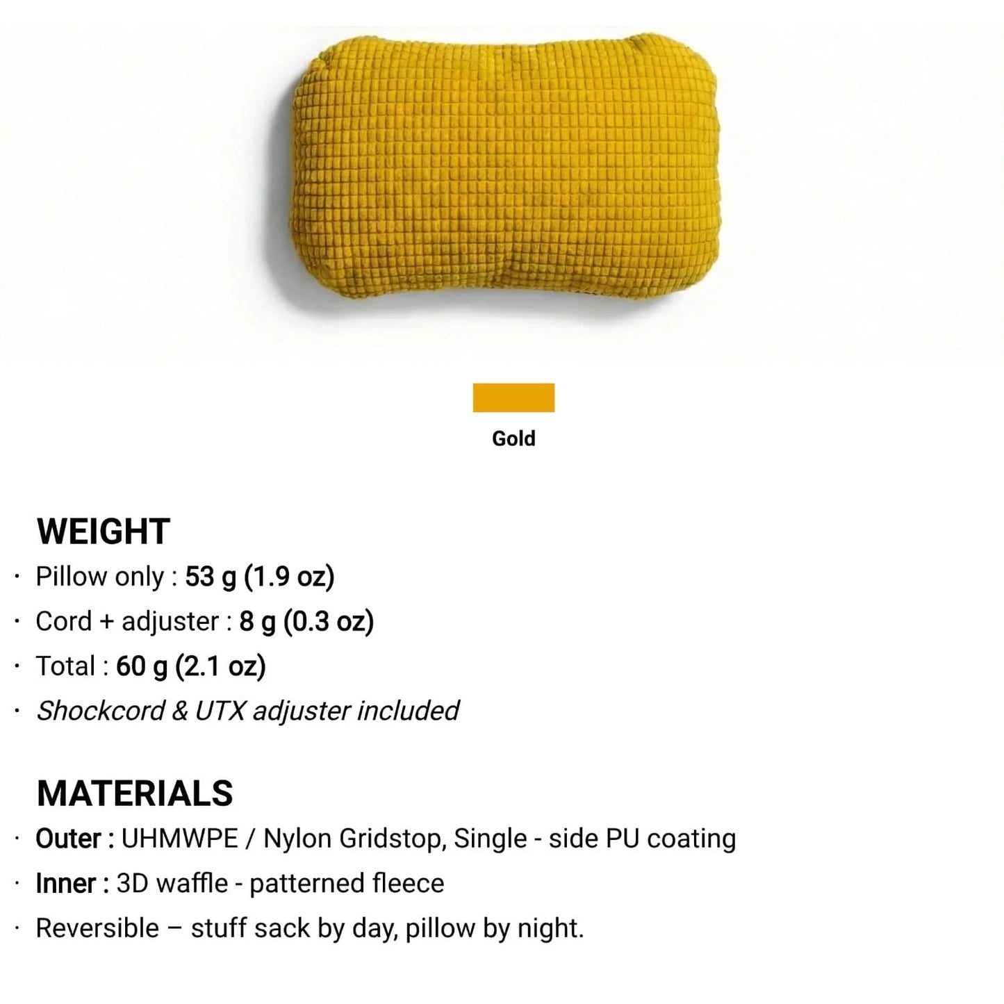 [HODRGEAR] Stuff Sack & Pillow UHMWPE Multifunctional Storage bag Outdoor Camping Headrest 53g Ultralight Hikers
