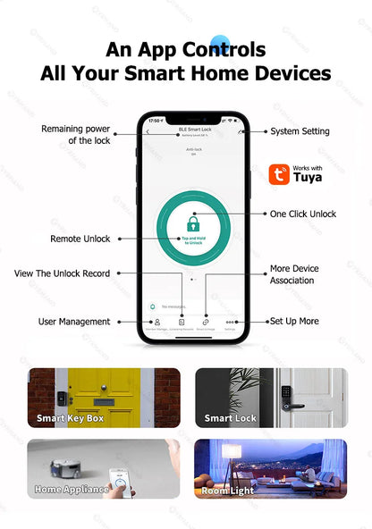TTlock Smartkey Lock Box Wireless Electronic Key Safe with Digital Code App Controlled Bluetooth Smartlock for Home Key Padlock