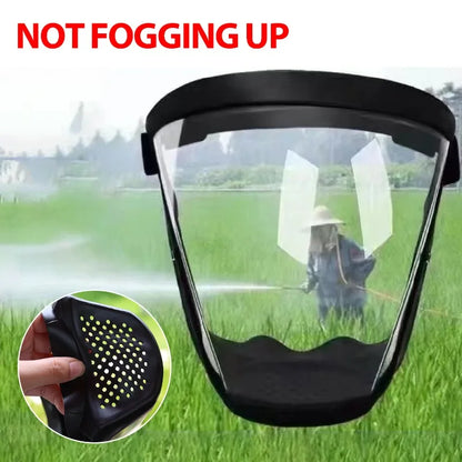 Windproof Cycling Face Shield Mask Full Cover Anti Fog Goggles Visor Safety Guard With Filter Valve Reusable PC Protective Gear