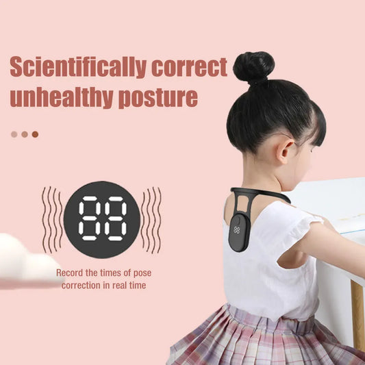 Smart Posture Corrector Vibration Posture Training Reminder Sensor Back Posture Neck Hump Correction Brace for Adult Kids