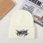 Unisex Stripe Embroidery Beanies Autumn Winter Warm Hat Hip Cap Beanie Hat Caps for Women Men