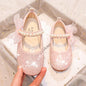 Fashion Girls Mary Janes for Party Wedding Shows Bow Pearls Elegant Princess Shoes Chic Kids Shoes Non-slip Children Fashion