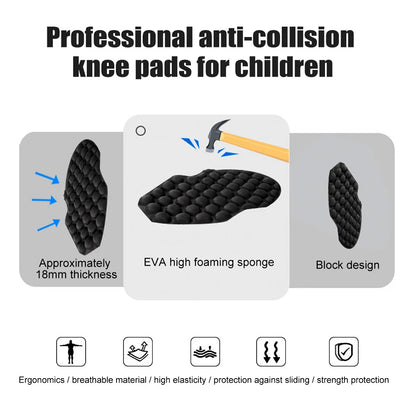 1Pair Youth Children Sports Anti-Collision Knee Pads Elastic Breathable Knee Support for Cycling Basketball Football Skateboard