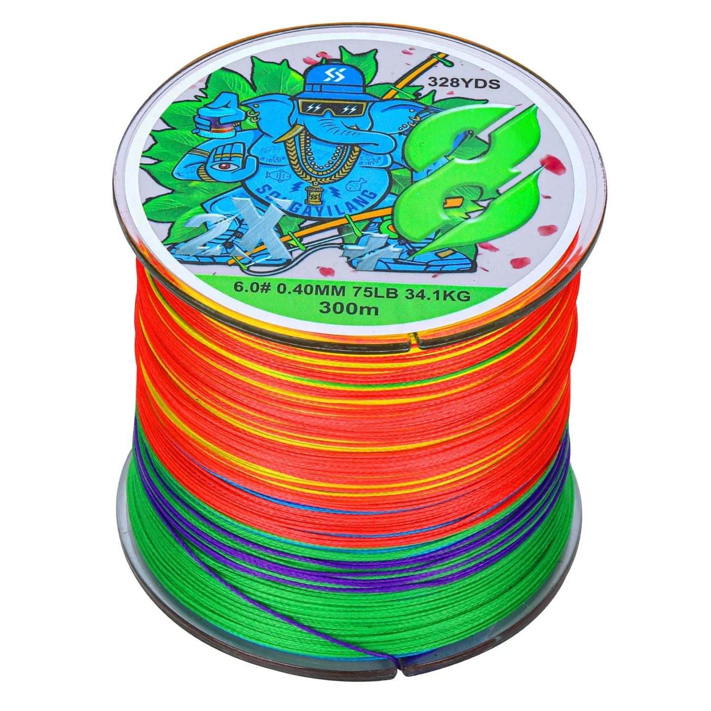 Sougayilang X8 300m Fishing Line 8 Strands Braided Fishing Line Abrasion Resistant Multifilament Carp Fishing Line 16-75LB