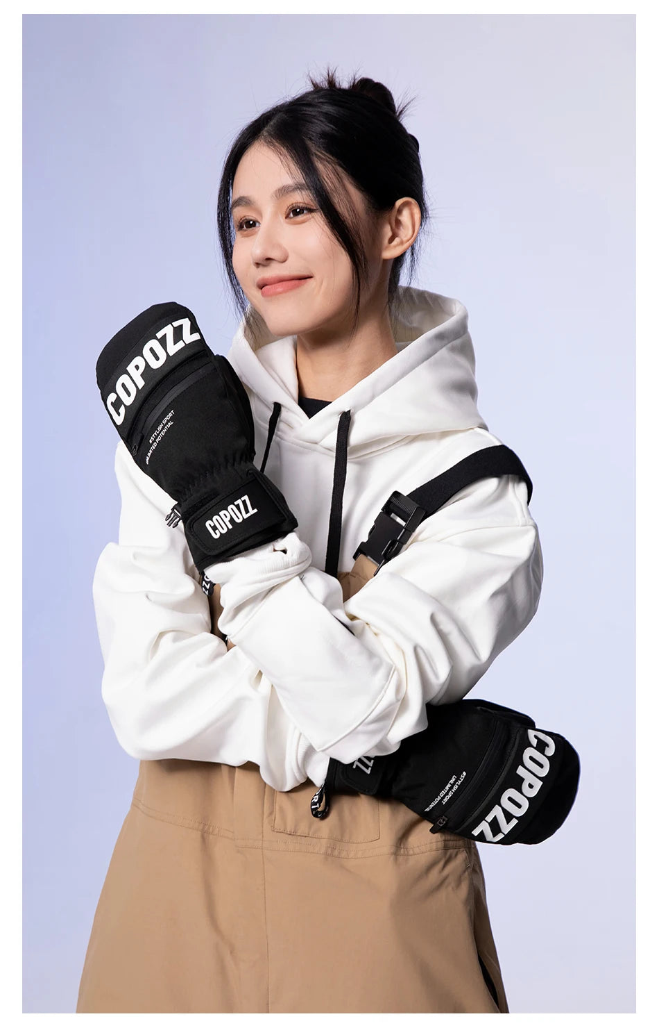 COPOZZ New Upgrade Thicken Ski Gloves Winter Men Women 3M Thinsulate Thermal Snowboard Gloves Waterproof Warm Mittens Ski Gloves
