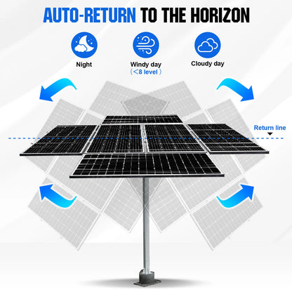 ECO-WORTHY Solar Panel Dual Axis Tracking System (Increase 40% Power) with Tracker Controller for Yard/Farm/Field