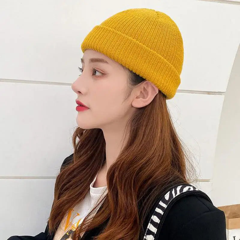 Winter Warm Beanies Casual Short Thread Hip Hop Hat Adult Men Female Knitted Skull Cap Elastic Unisex