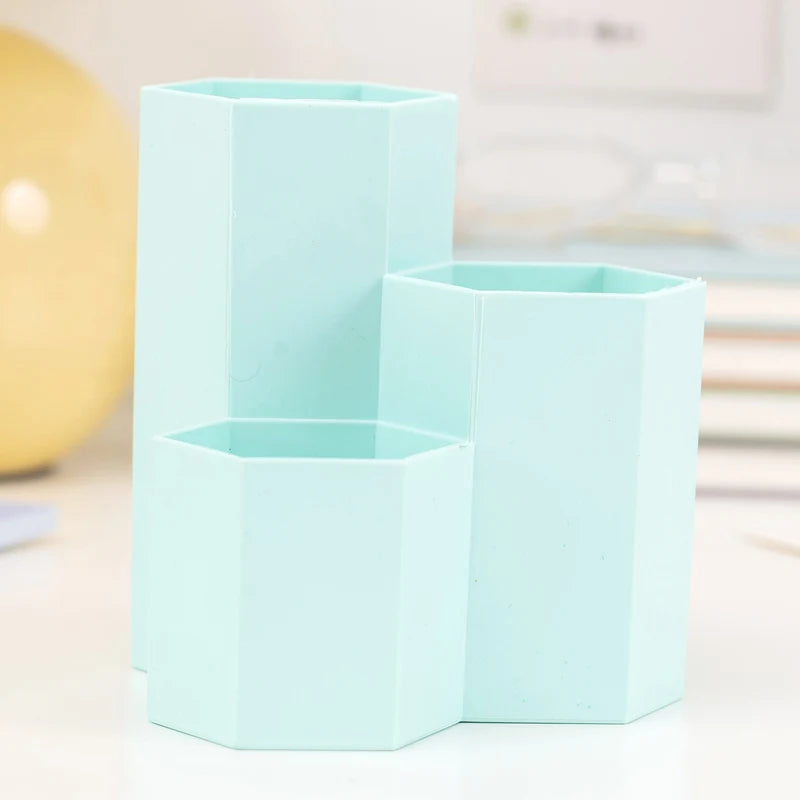 Polish Nail Brush Box 3 Lattices Organizer Storage Tools Desk Case Jewelry Cosmetics Office Table Rack Holder Make up Pen