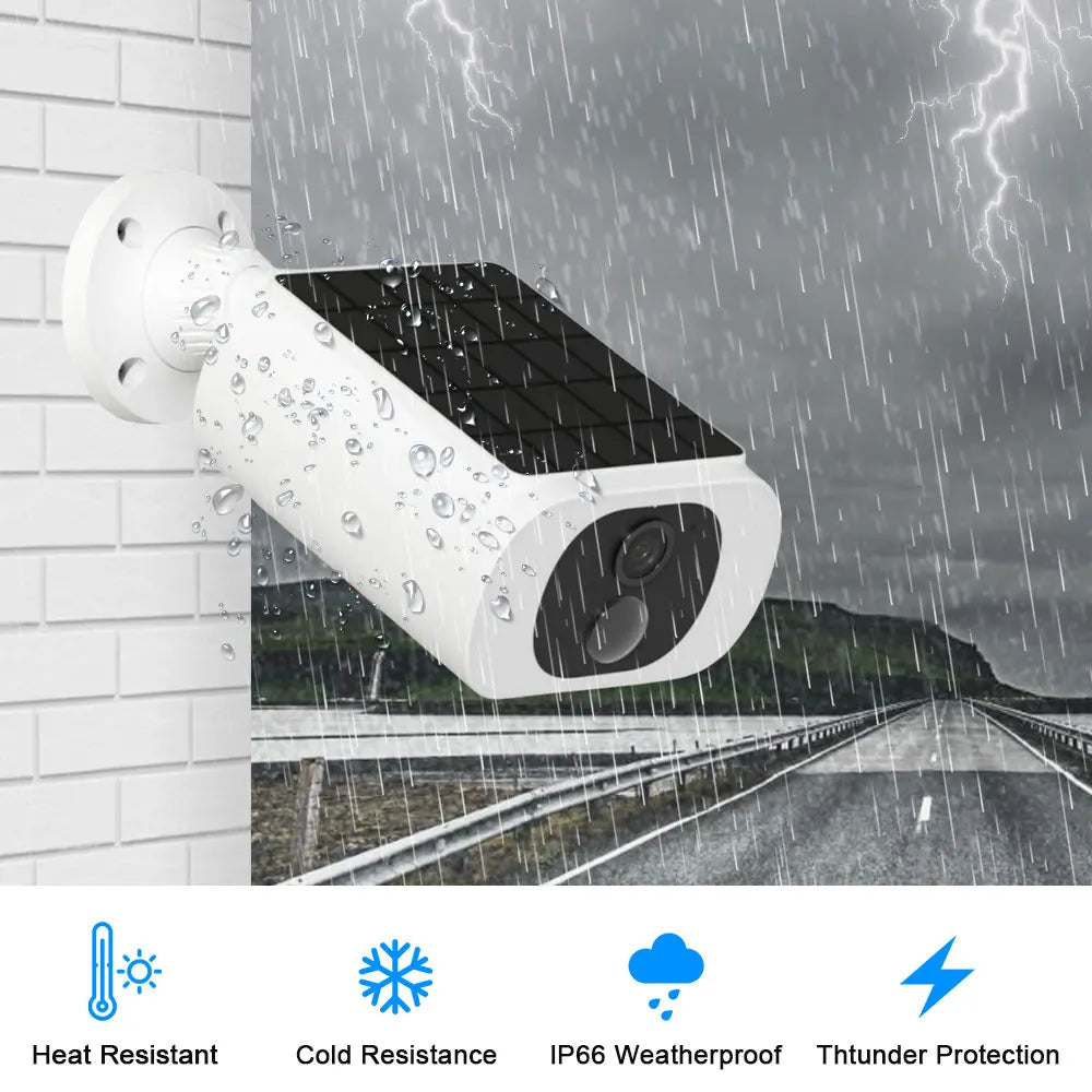 Tuya Wifi Solar Bullet Camera Outdoor 5MP Waterproof Battery Powered CCTV Surveillance Security Camera Wireless 2 Way Audio