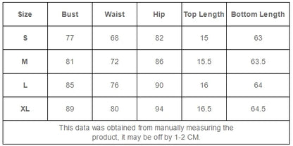 Two Piece Set Women Outfit Summer Fashion Button Decor Spaghetti Strap Crop Cami Top & High Waist Split Midi Skirt Set