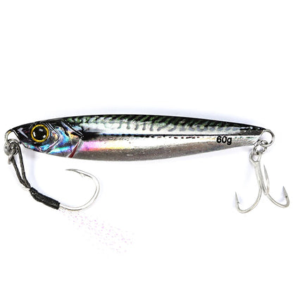 B&U Sea fishing Slow Jig Metal Jigging Spoon 3D Print Laser Artificial Bait Boat Fishing Jig Lures Super Hard Fish Fishing Lures