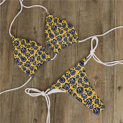 Women Swimwear Skull Printed Swimsuit Biquini Feminino Para Praia 2024 Bikini Set Beach Two Piece Swimwear New Padded Swimsuit