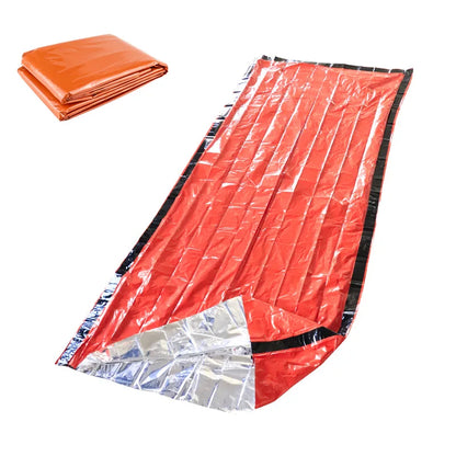 Portable Waterproof Emergency Survival Sleeping Bag Outdoor Edc Camping Gear Thermal Sack First Aid Rescue Kit Mylar Blanket