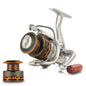 GLS Double Spool Fishing coil Wooden handshake 12+ 1BB Spinning Fishing Reel Professional Metal Left/Right Hand Reel 15KG Drag