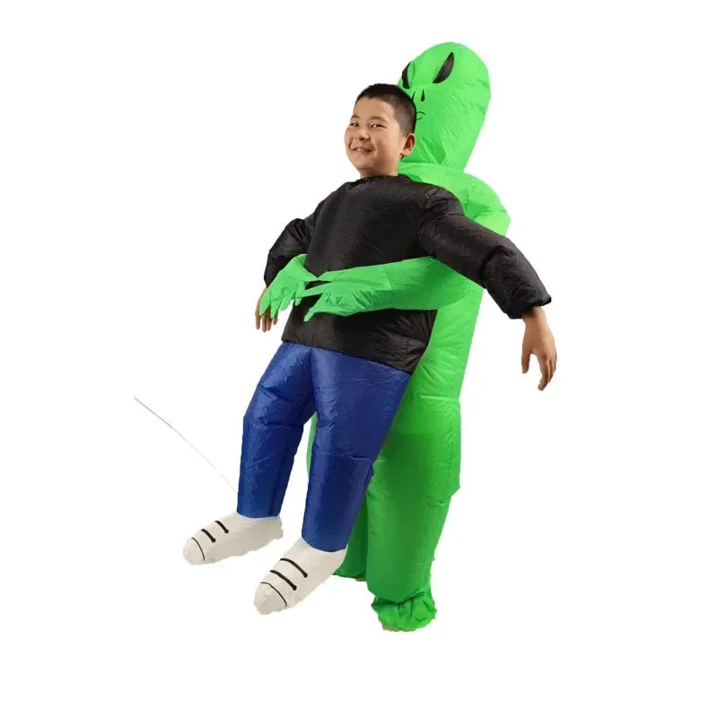 ET-Aliens Inflatable Costume Scary Monster Cosplay for Adult Kids Thanksgiving Christmas Party Festival Stage Children Clothing