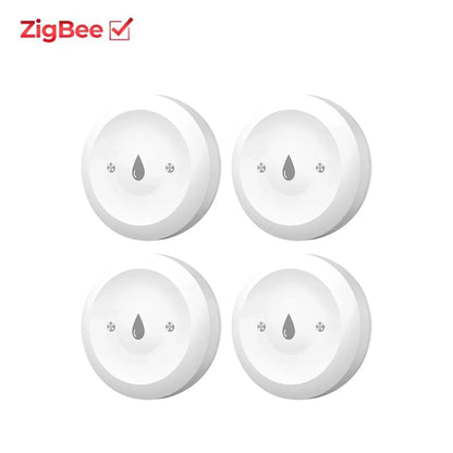 Tuya Zigbee 2mqtt Water Immersion Sensor Smart Life Leakage Sensor Water Linkage Alarm App Remote Monitoring Water Leak Detector