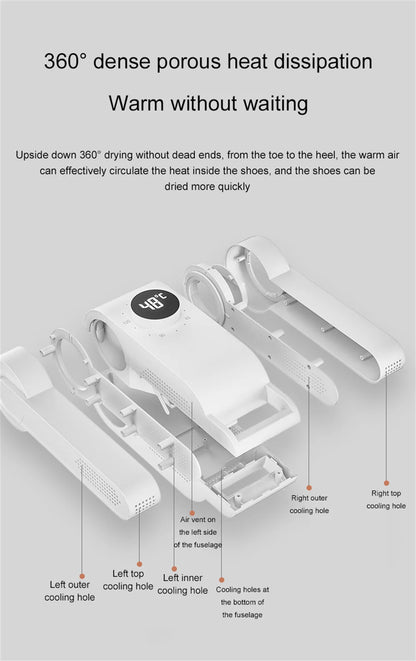 Xiaomi Shoes Dryer Machine Fast Dryer Heater Deodorizer Dehumidifier Device Foot Warmer Heater Home Portable Electric Shoe Dryer